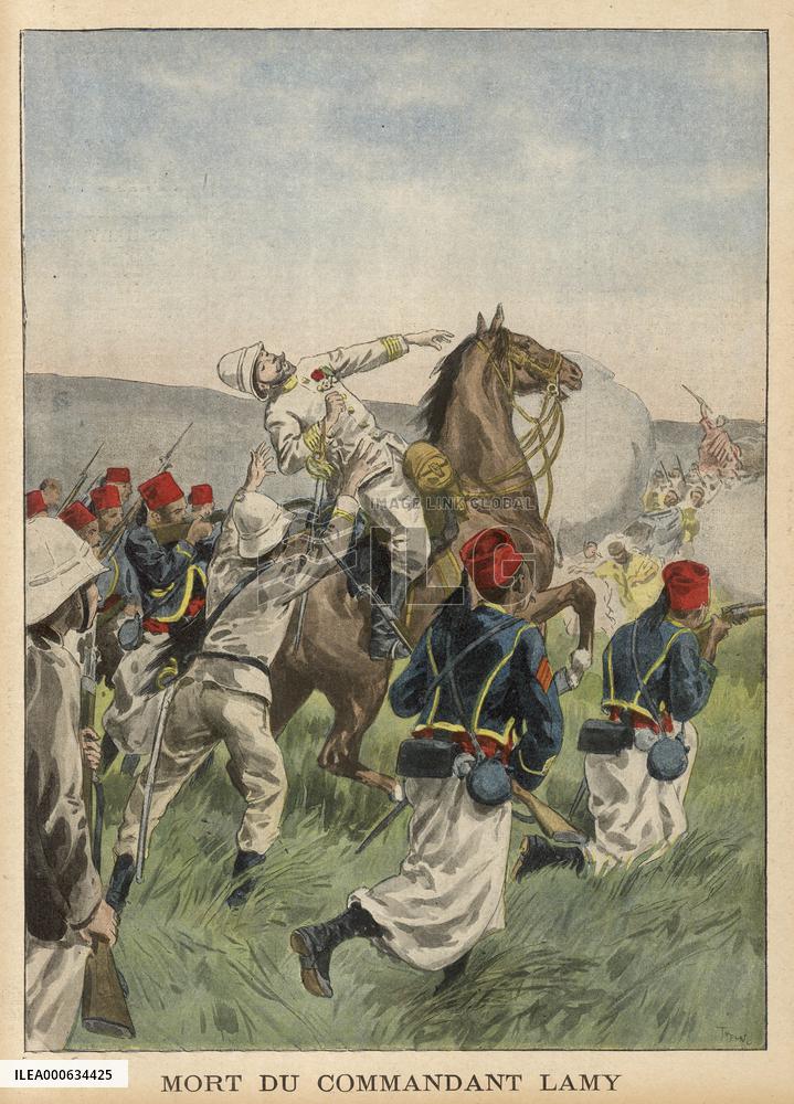 The death of Commander Lamy (1858-1900)