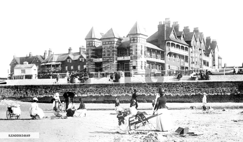 Westgate on Sea, Hotels and Beach 1890