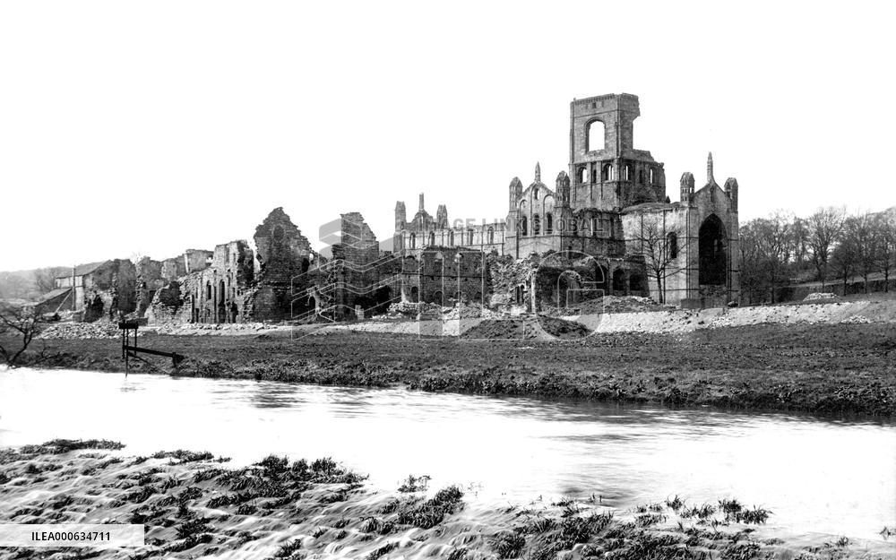 Kirkstall Abbey, from the Weir 1891