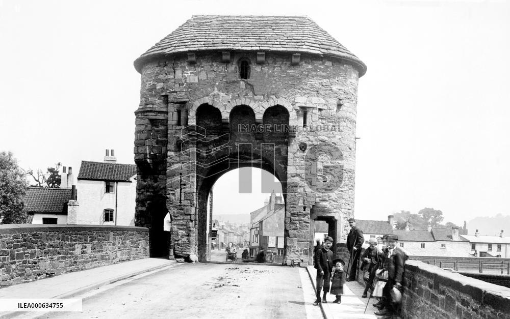 Monmouth, the Bridge over the Monnow 1891