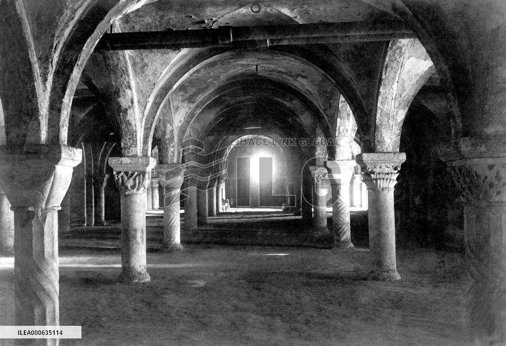 Canterbury, the Cathedral, the Norman Crypt 1888