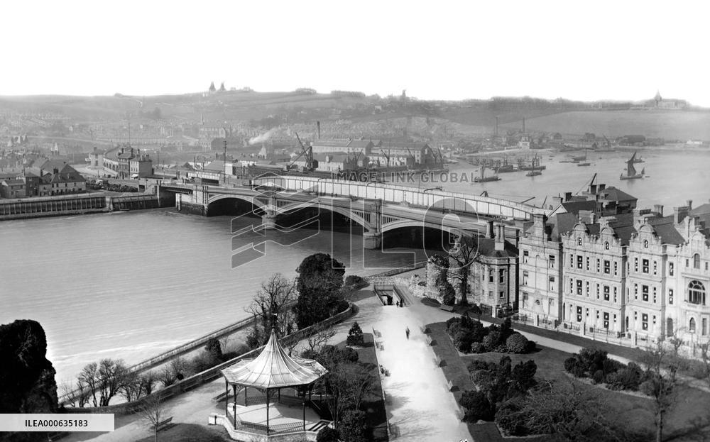 Rochester, view from the Castle 1889