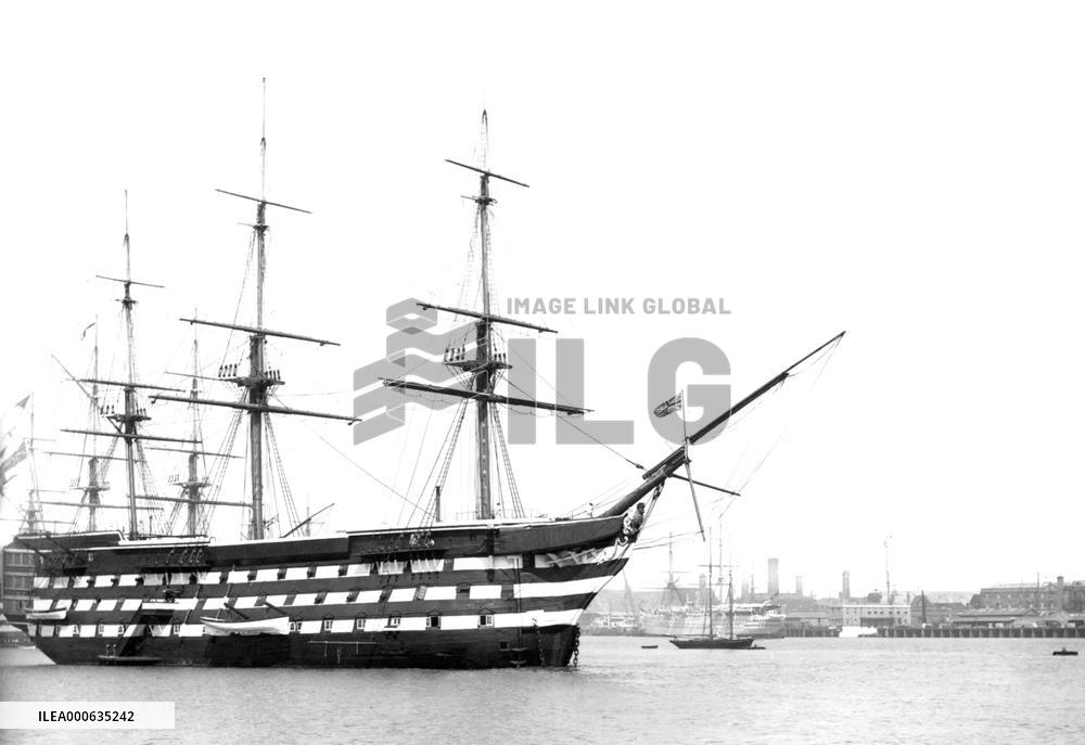 Portsmouth, Harbour and HMS Victory 1890