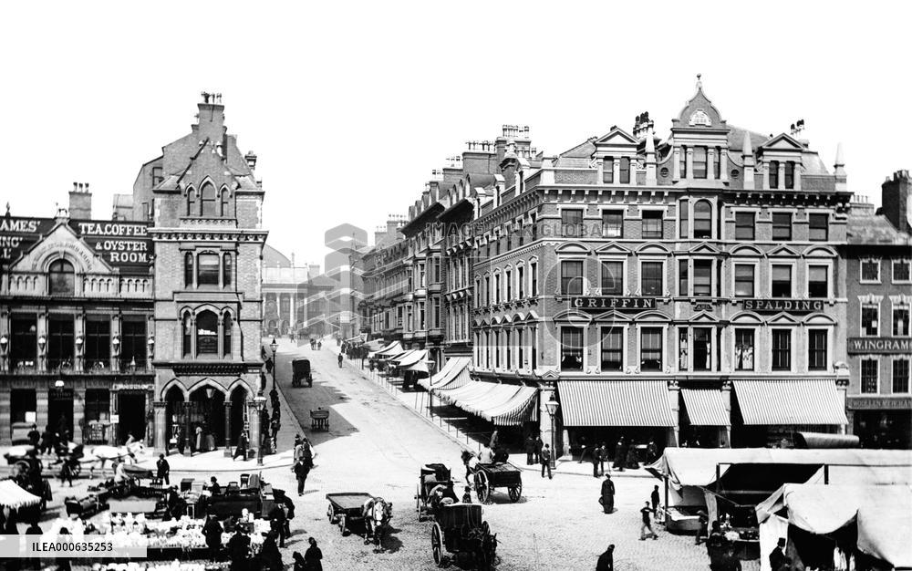 Nottingham, Market Street 1890