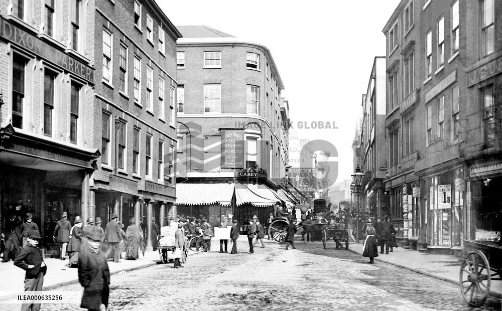 Nottingham, Long Row East 1890