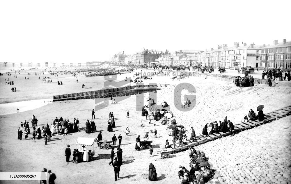 Blackpool, Central Beach 1890