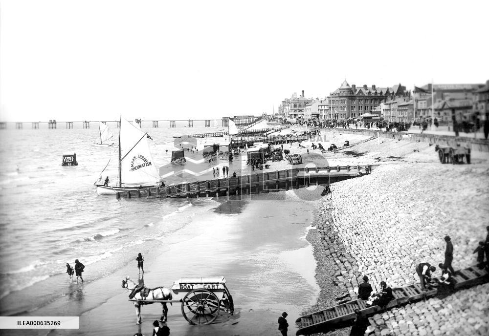 Blackpool, Central Beach 1890