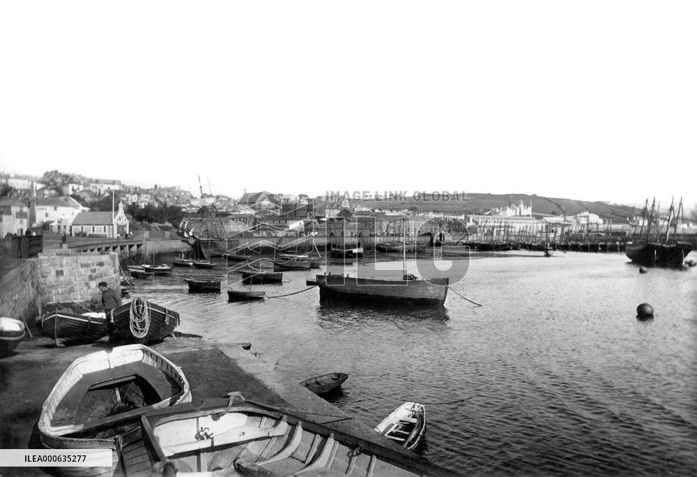 Penzance, Fishing Boats 1890