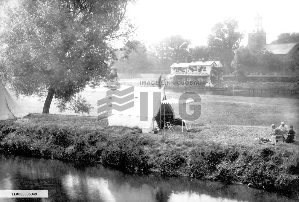 Sunbury, the Church from the Bridge 1890