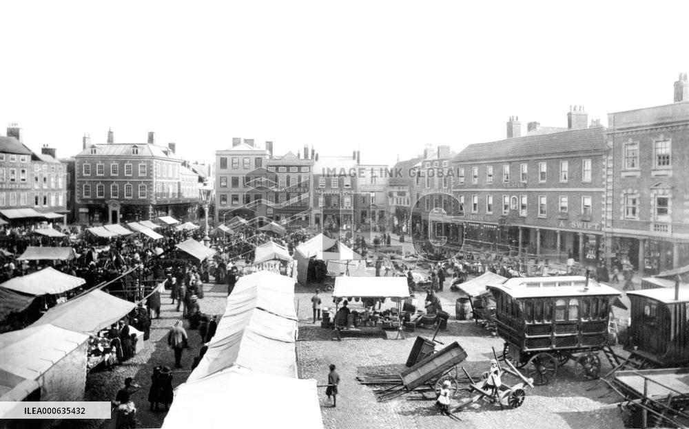 Newark-on-Trent, Market Place 1890