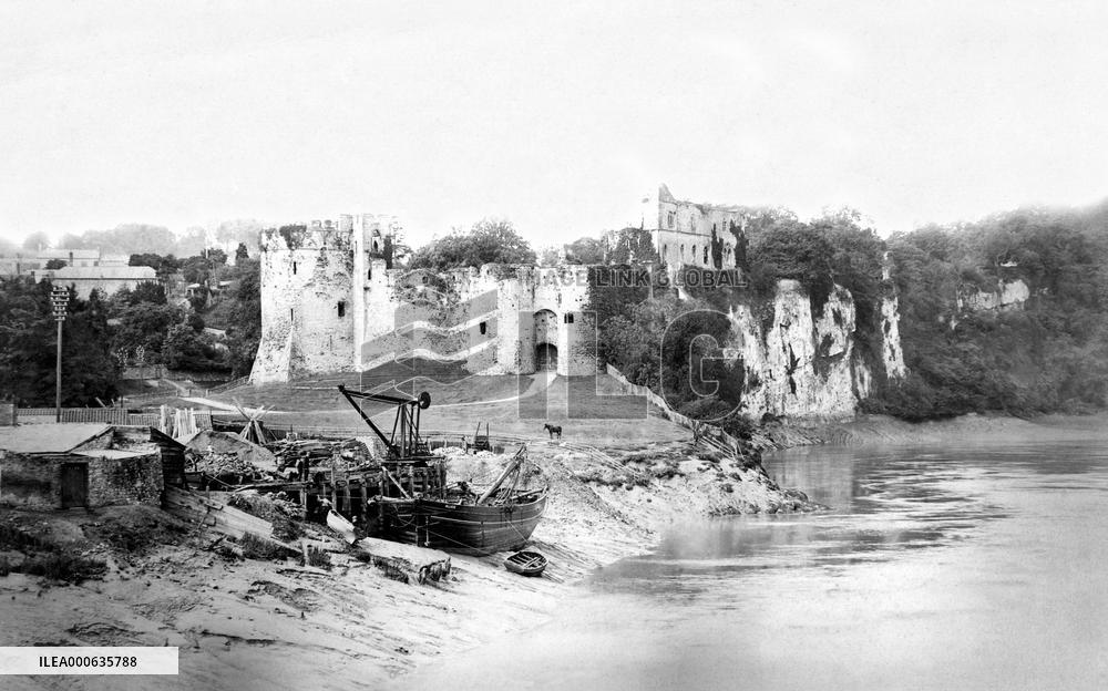 Chepstow, the Castle from the Bridge 1893
