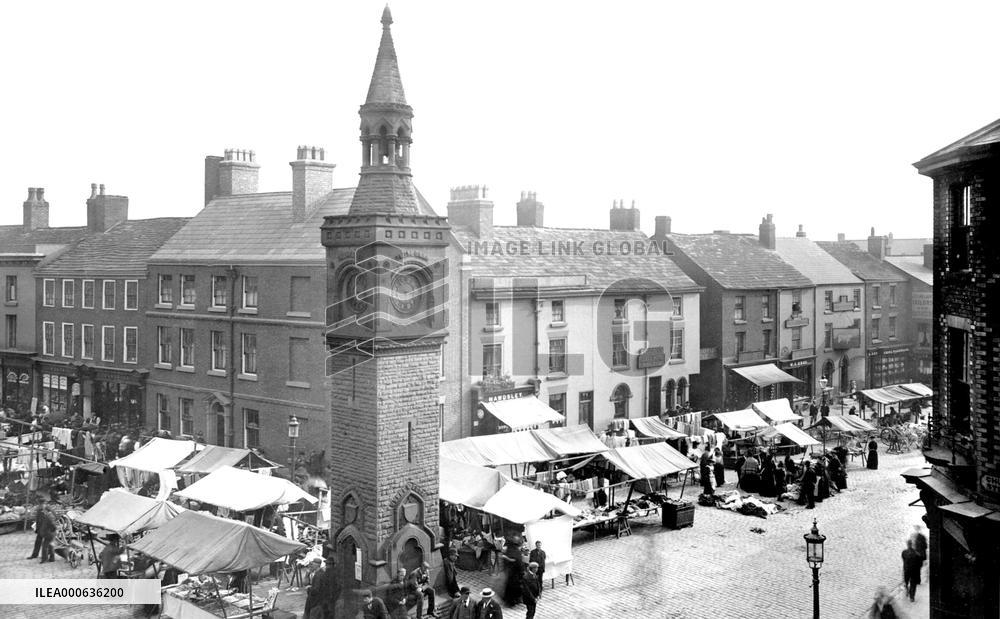 Ormskirk, Market Place 1895
