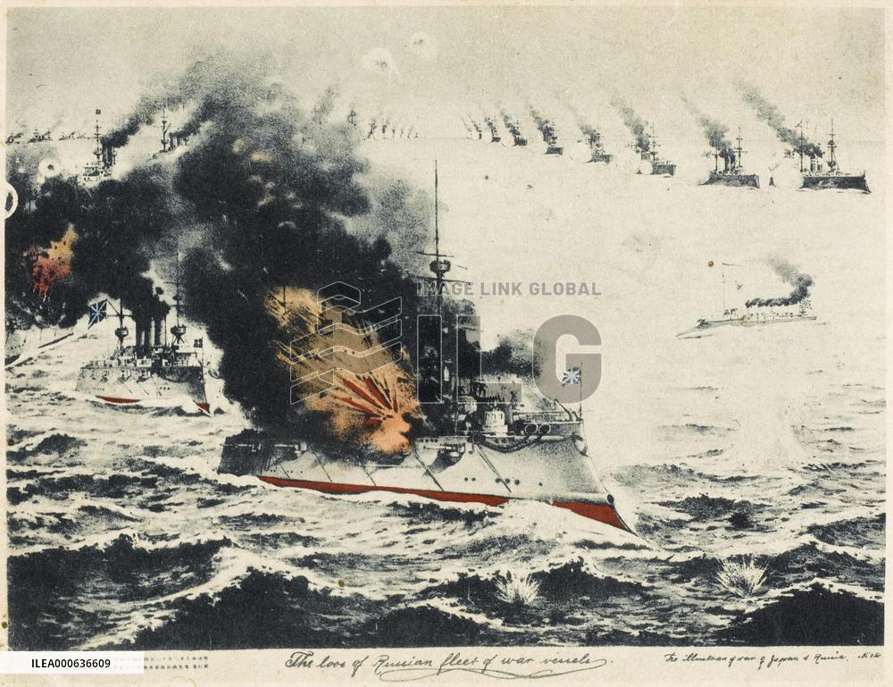 Naval battle during Russo-Japanese War