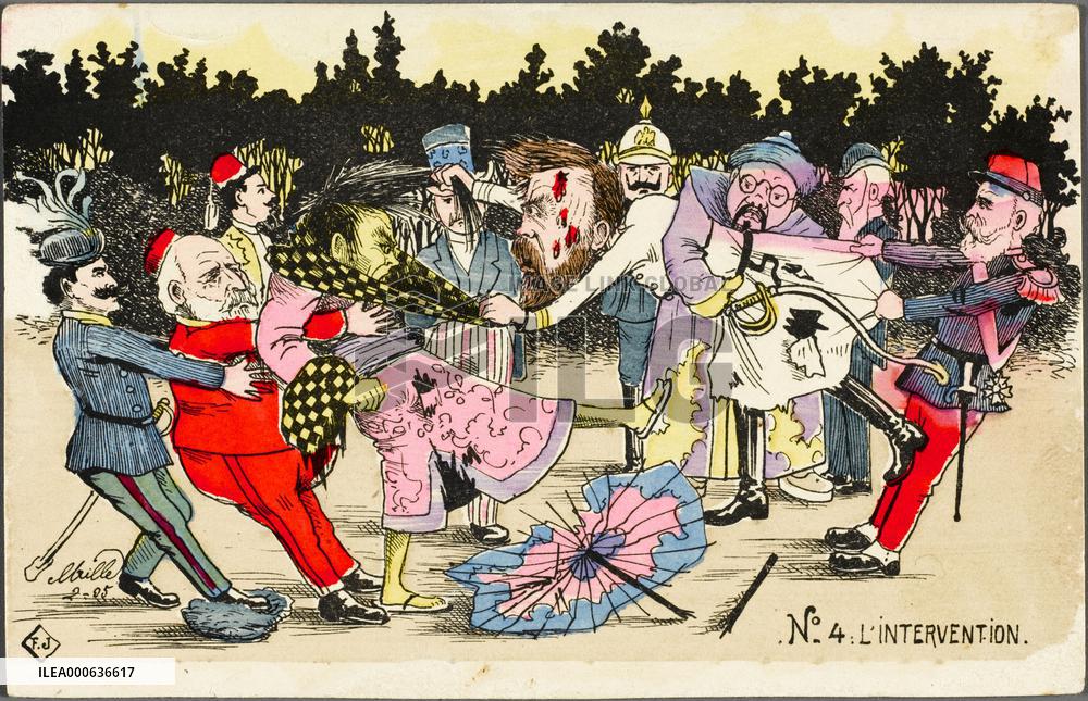 Cartoon impression of the Russo-Japanese War 4 of 5