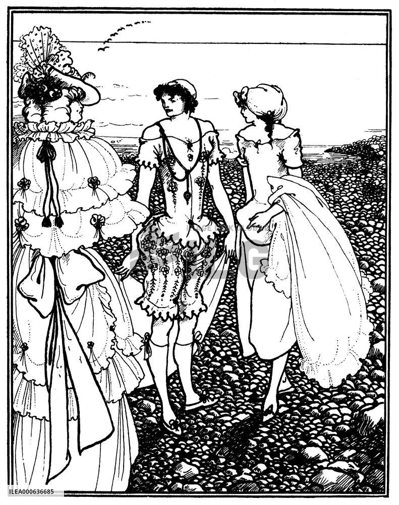On Dieppe Beach (the Bathers) by Aubrey Beardsley