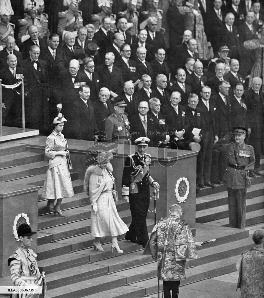 George VI opening Festival of Britain, St Paul's Cathedral