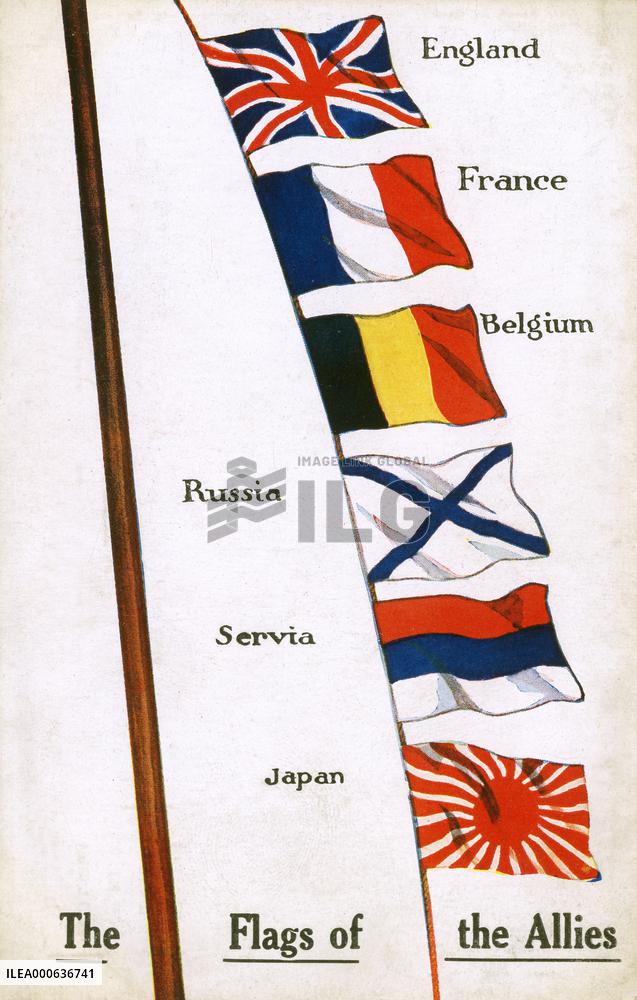 Flags of the Allied countries during WWI
