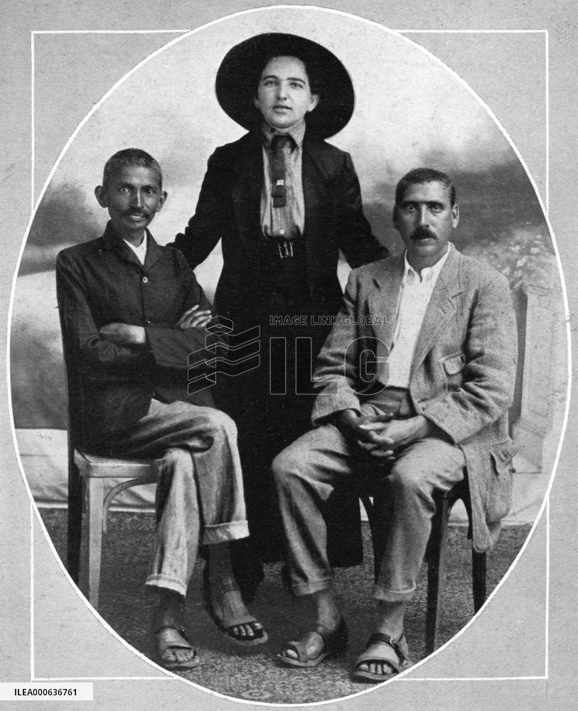 Gandhi, Sonja Schlesin and Hermann Kallenbach