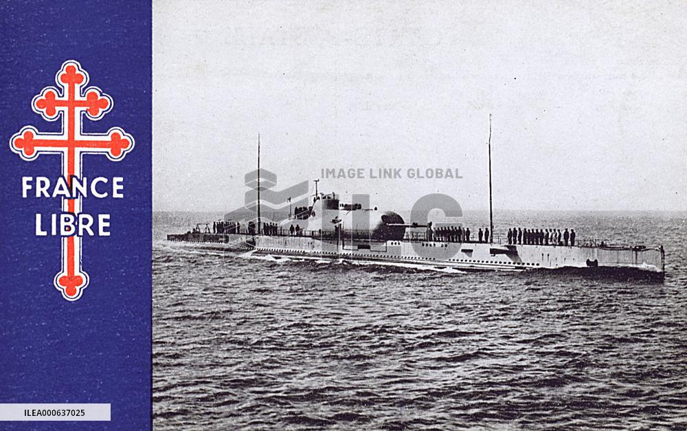 WW2 - Surcouf Submarine of the Free French Navy