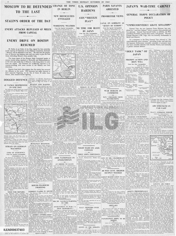 1941 The Times Battle for Moscow