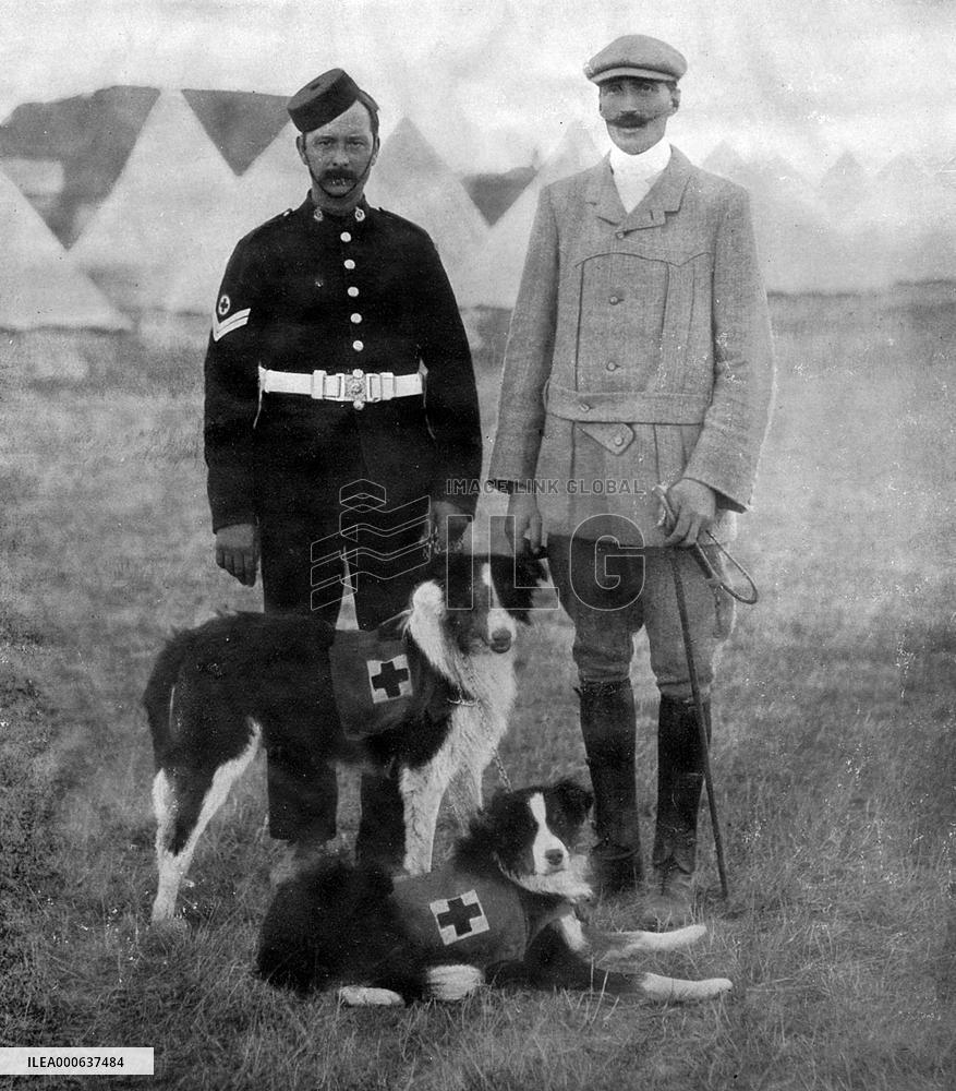 Major Richardson and his ambulance dogs