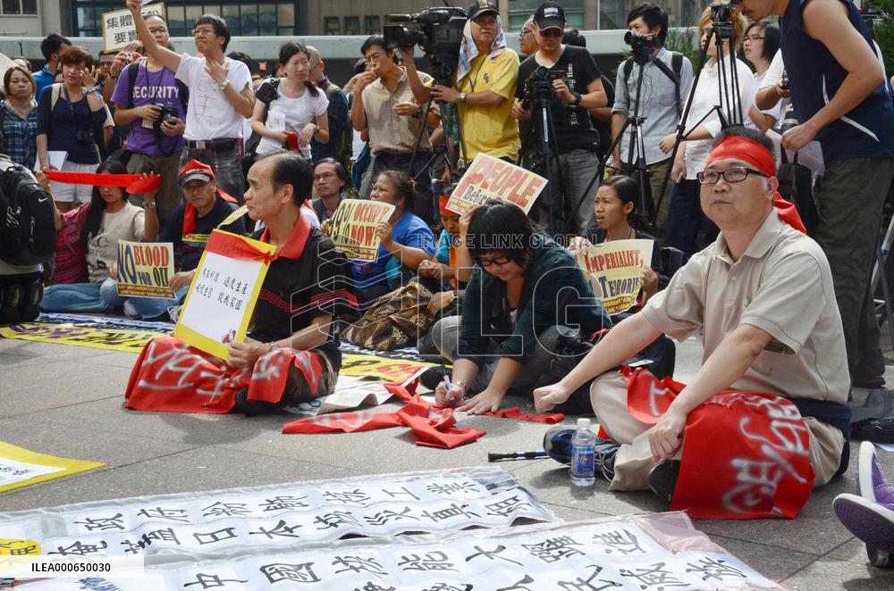 Protest against income disparities in Hong Kong
