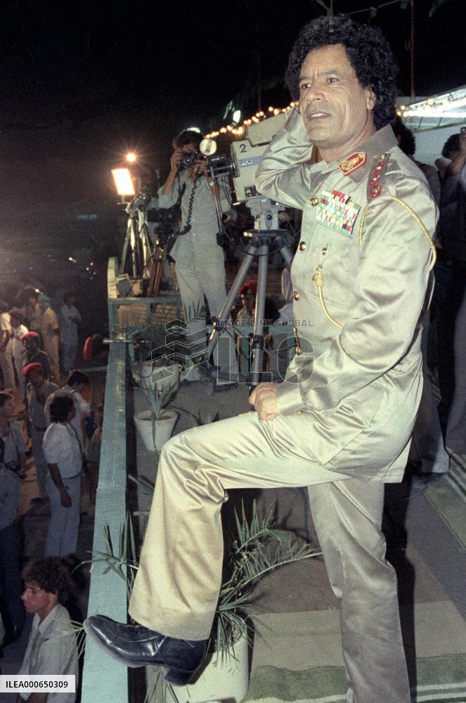 Gaddafi in 1985