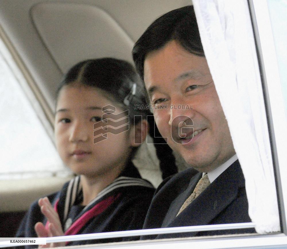 Crown Price Naruhito on empress' birthday