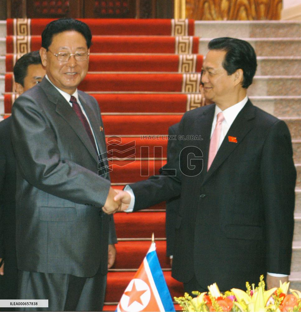 North Korean Prime Minister Kim Yong Il in Hanoi