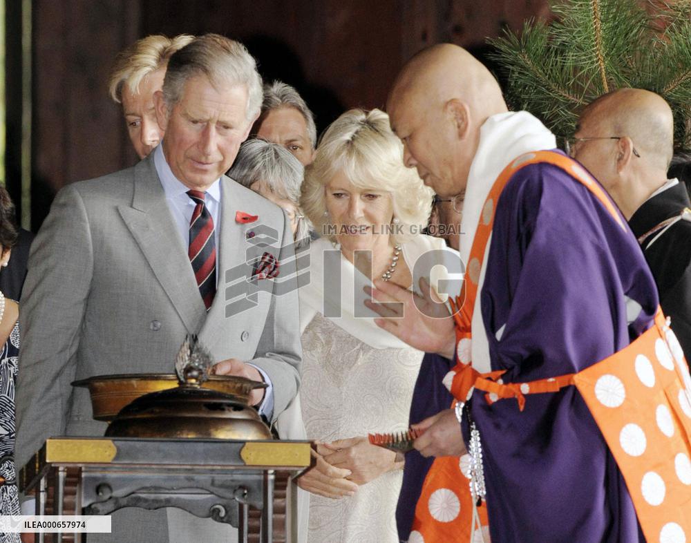 Britain's Prince Charles, wife Camilla visit Nara