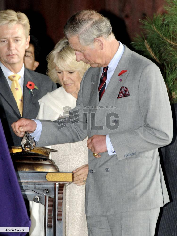 Britain's Prince Charles, wife Camilla visit Nara