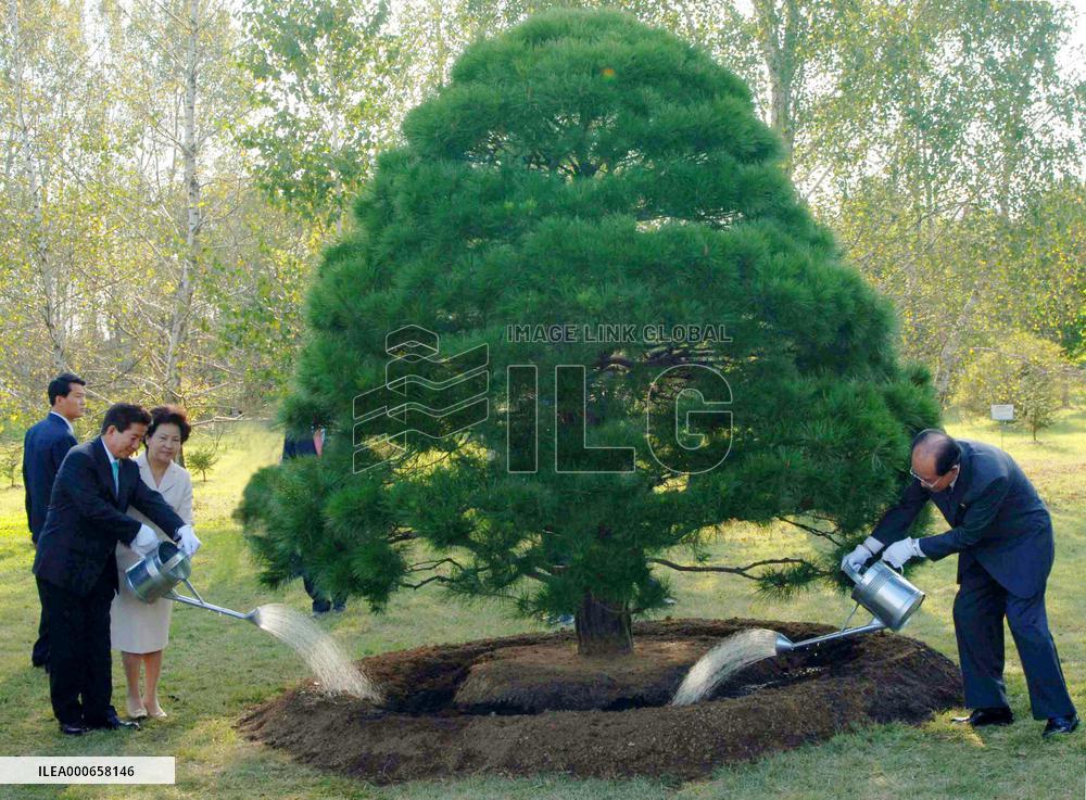 S. Korea's Roh plants tree in Pyongyang garden