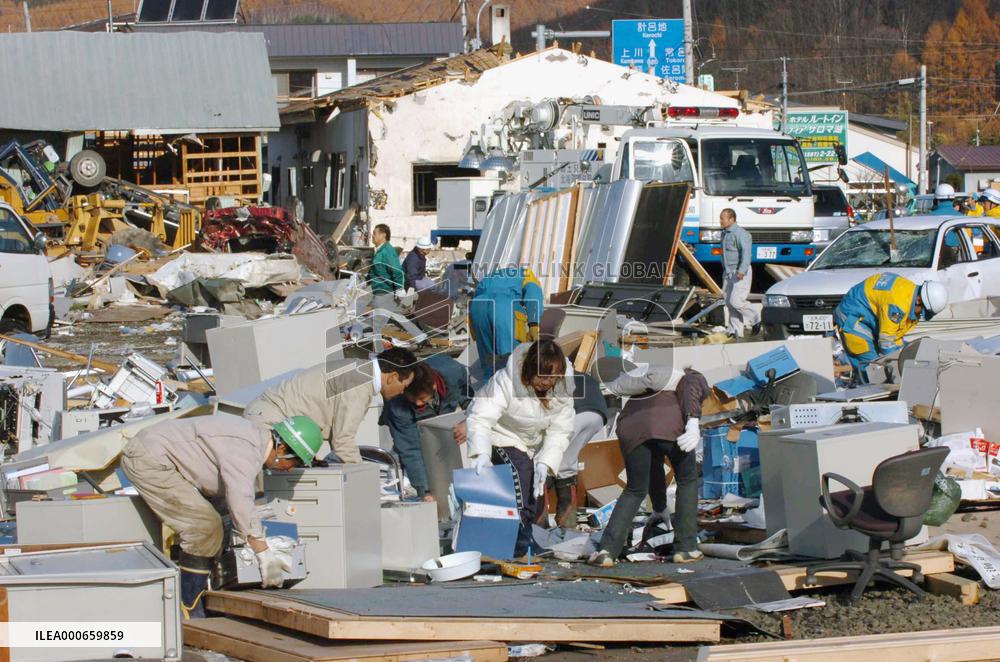 Work begins to clear rubble after deadly tornado in Saroma