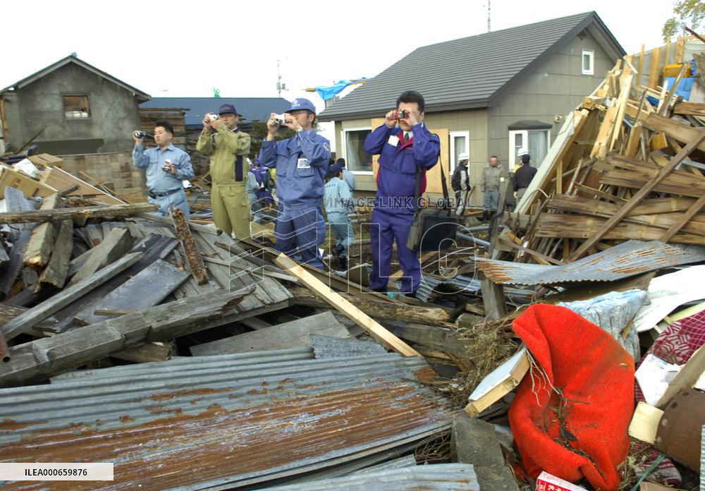 Work begins to clear rubble after deadly tornado in Saroma