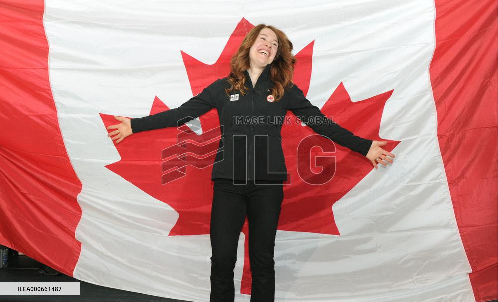 Canadian speed skater Hughes named Olympic flag bearer