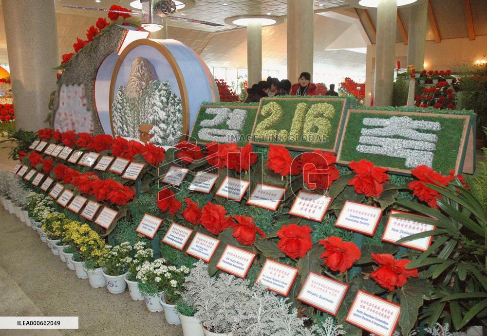 Flower show opens in N. Korea ahead of leader Kim's birthday