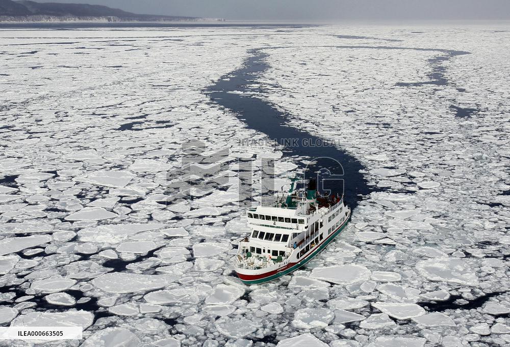 Drift ice off Hokkaido