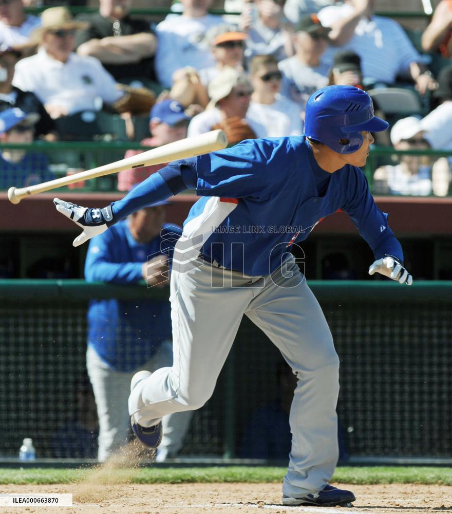 Rookie Fukudome singles in exhibition game against Giants
