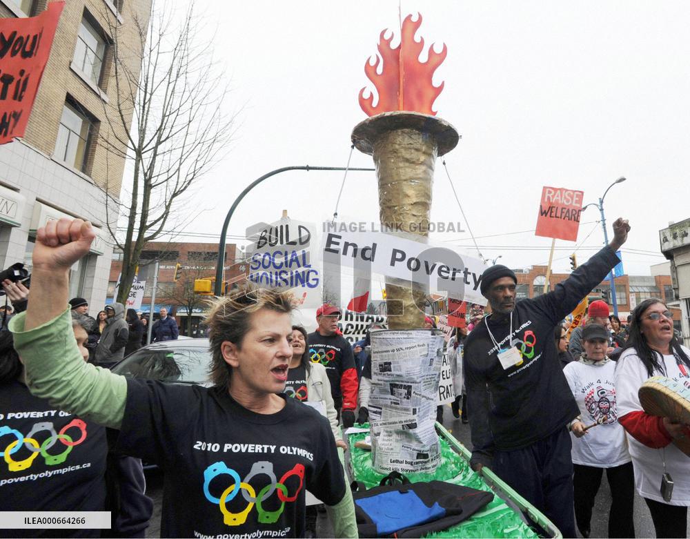 Activists stage 'Poverty Olympics' in downtown Vancouver