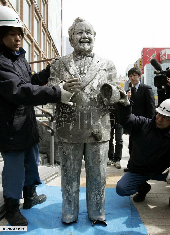 Colonel Sanders statue found in Osaka 24 yrs after Hanshin win