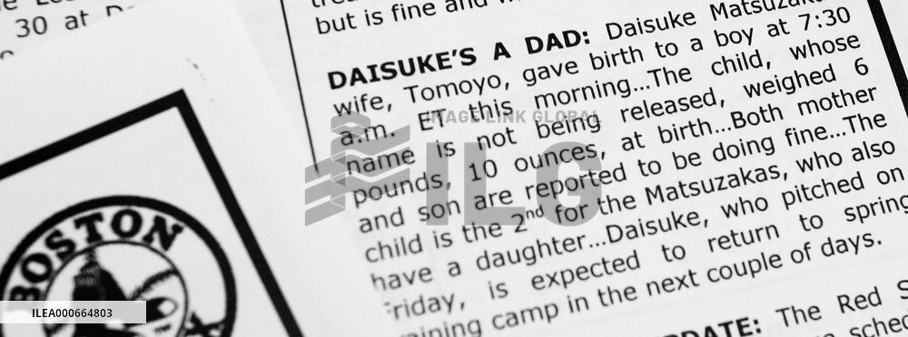 Matsuzaka welcomes baby boy, could pitch in Japan