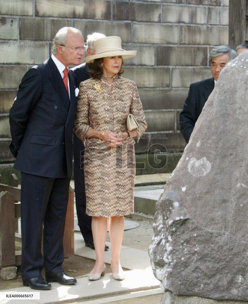 Swedish king and queen visit Nagasaki