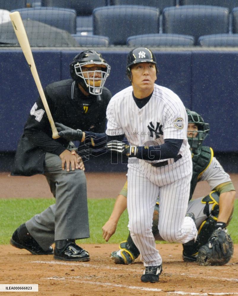Yankees' Matsui hits homer against Oakland Athletics