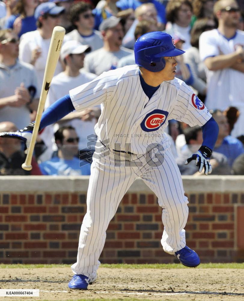 Chicago Cubs' Fukudome hits two-RBI double