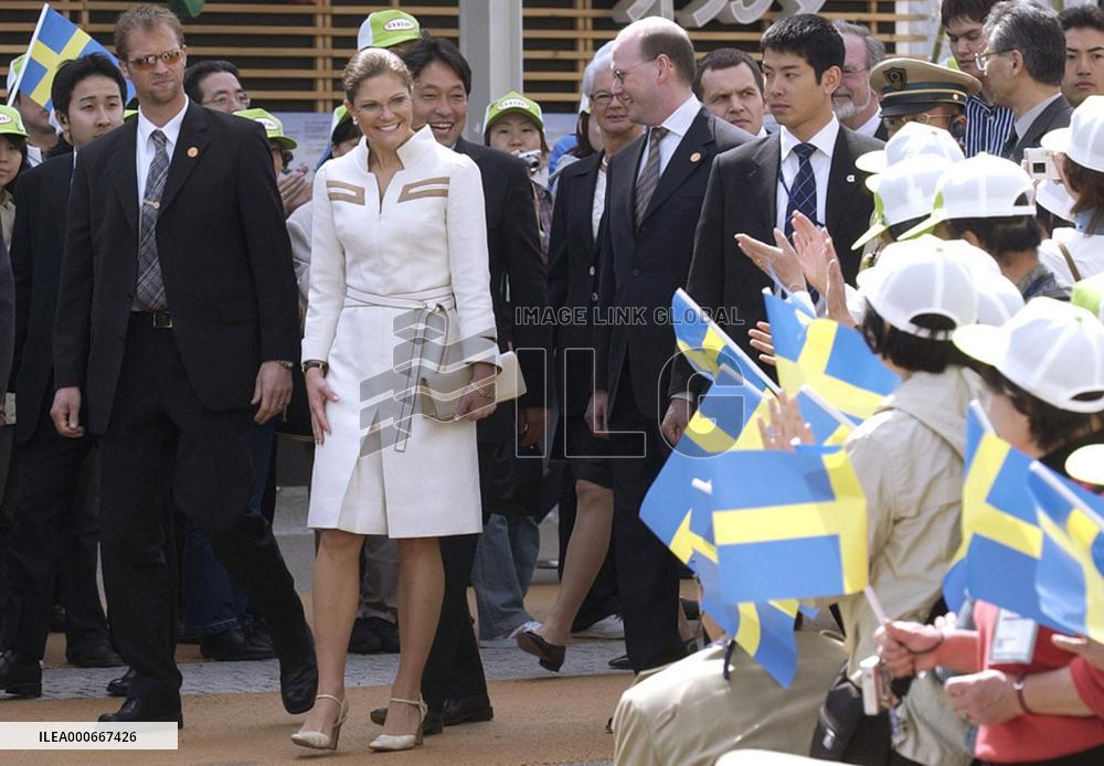 Swedish crown princess visit Aichi Expo