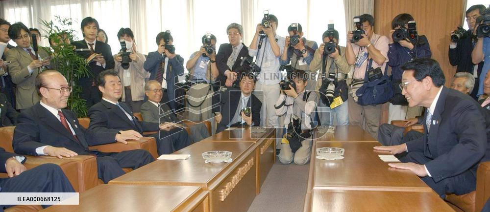 Heads of pro-Seoul, pro-Pyongyang Korean groups meet