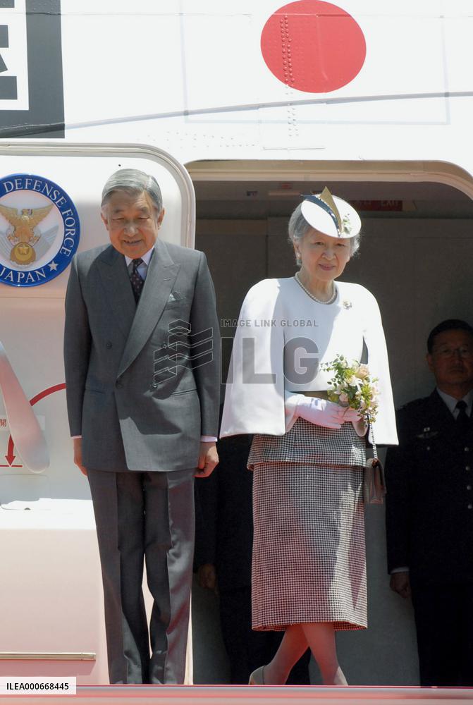 Emperor, empress leave for 10-day, 5-nation Europe tour