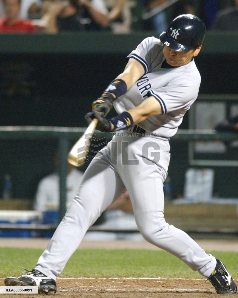 Yankees' Matsui goes 3-for-3 with 3 RBIs against Orioles