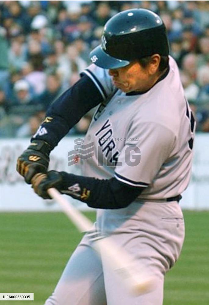 Yankees' Matsui goes 3-for-4 against Athletics