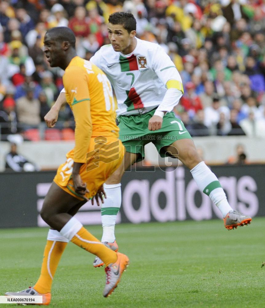 Ivory Coast, Portugal at 0-0 in soccer World Cup